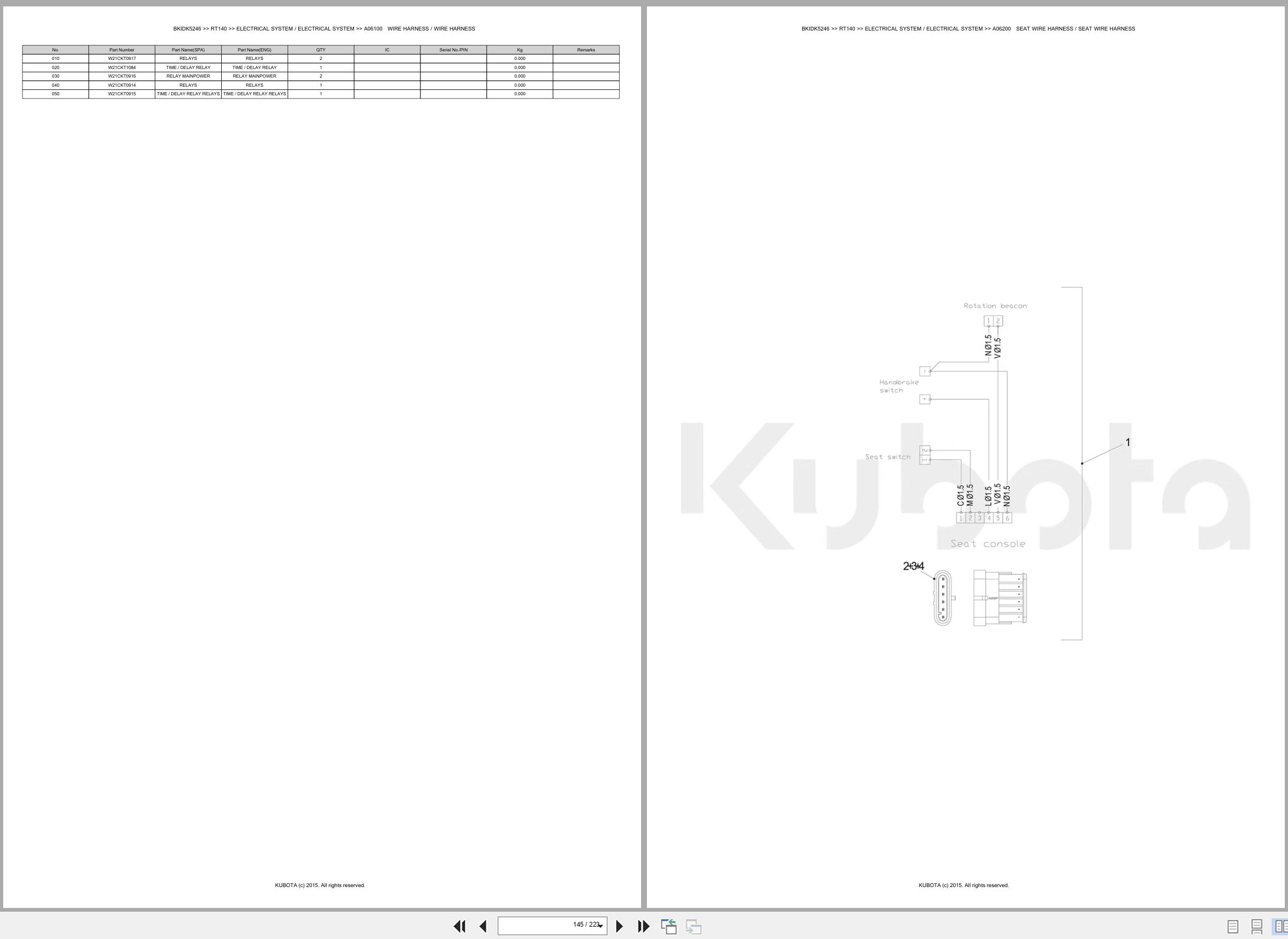 Kubota Wheel Loader RT140 Spare Parts Catalog EN ES (3)