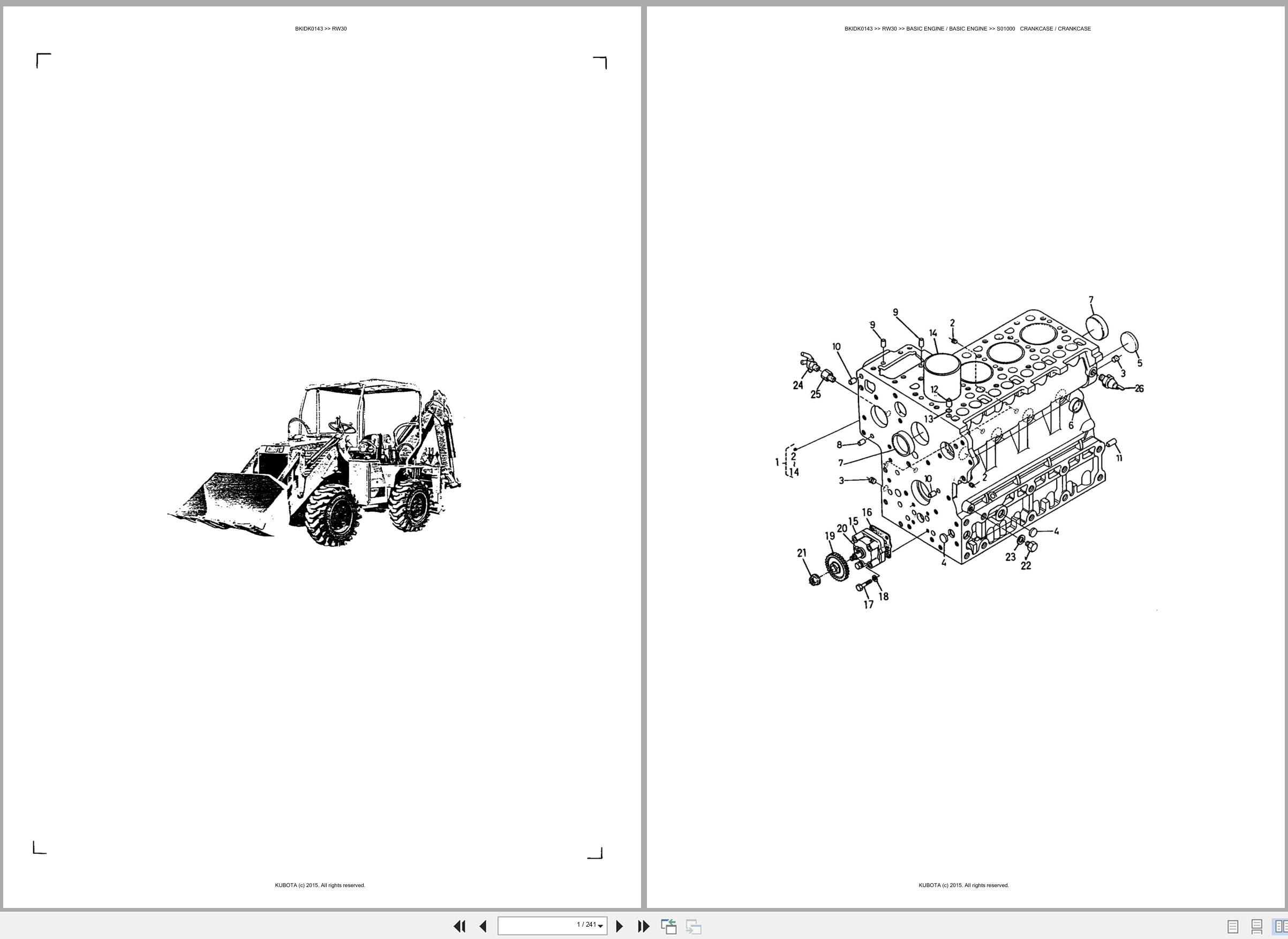 Kubota Wheel Loader RW30 Spare Parts Catalog EN ES (1)