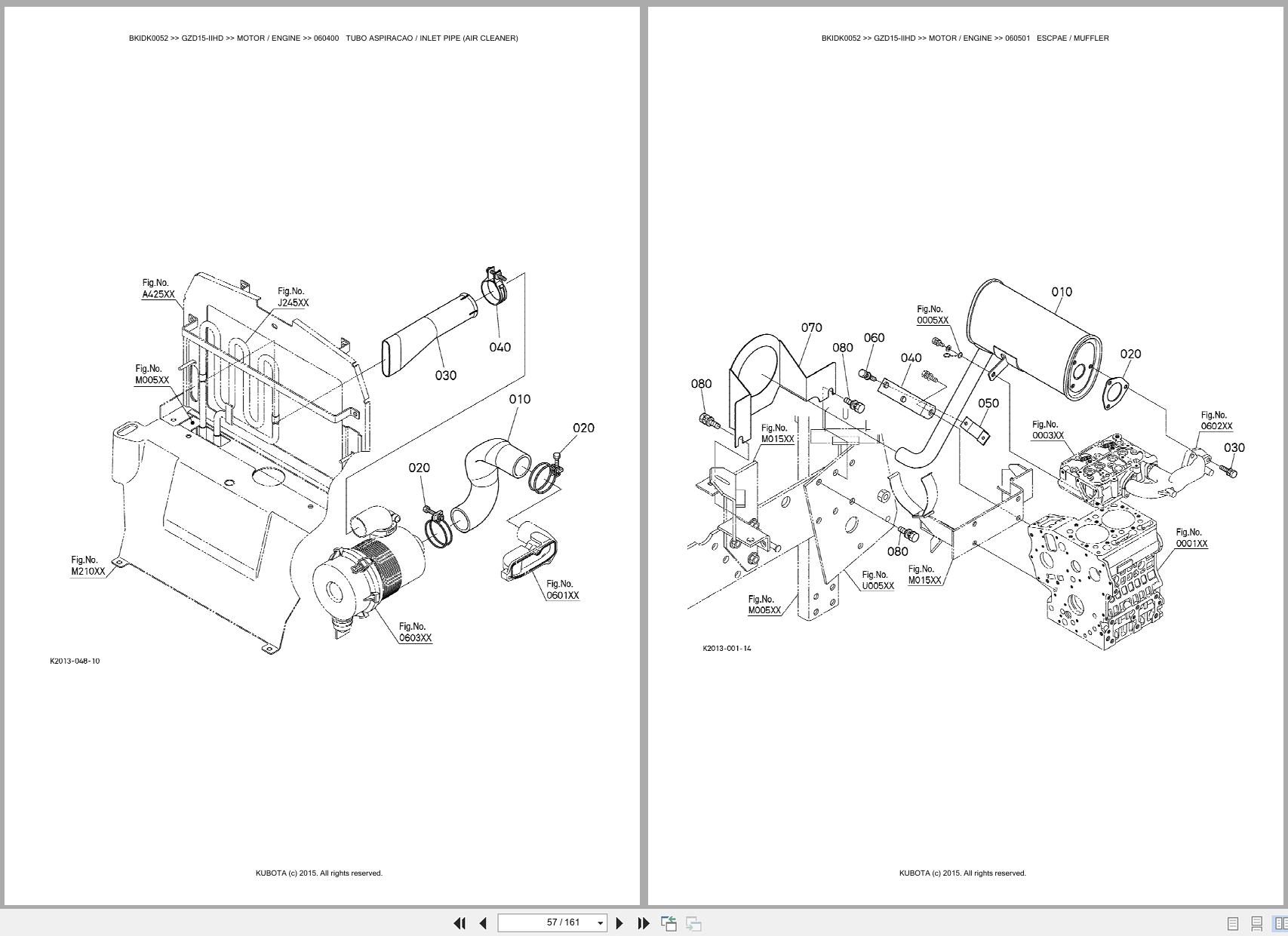 Kubota Zero Turn Mower GZD15 IIHD Spare Parts Catalog EN PT (2)
