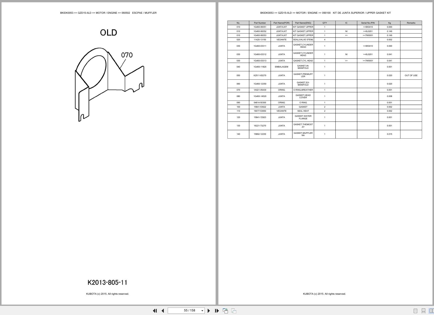 Kubota Zero Turn Mower GZD15 IILD Spare Parts Catalog EN PT (2)