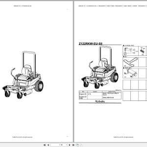 Kubota Zero Turn Mower Z122RKW EU S5 Spare Parts Catalog EN PT (1)