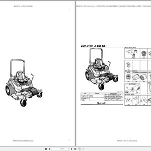 Kubota Zero Turn Mower ZD1211R 2 EU S5 Spare Parts Catalog EN PT (1)