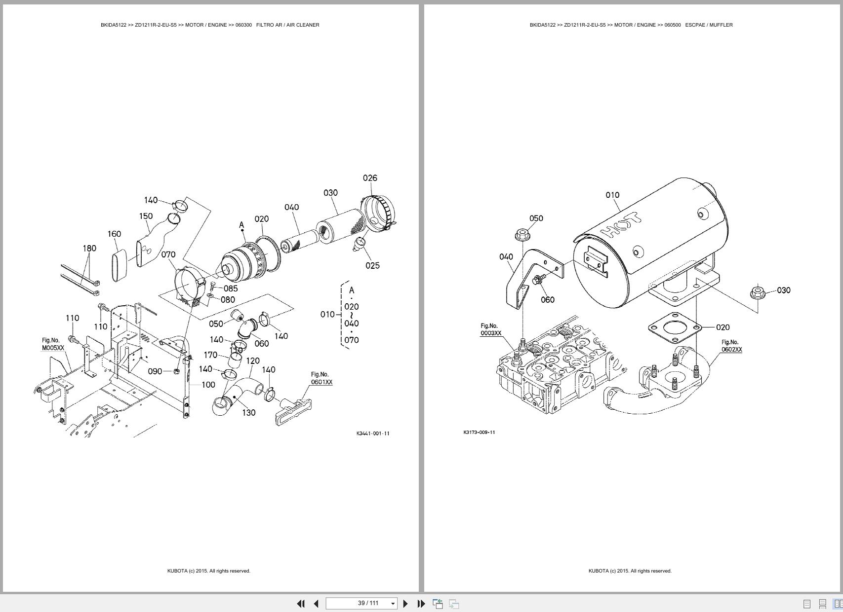 Kubota Zero Turn Mower ZD1211R 2 EU S5 Spare Parts Catalog EN PT (2)