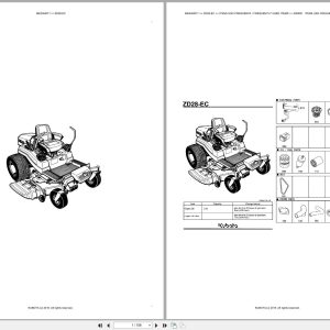 Kubota Zero Turn Mower ZD28 EC Spare Parts Catalog EN PT (1)