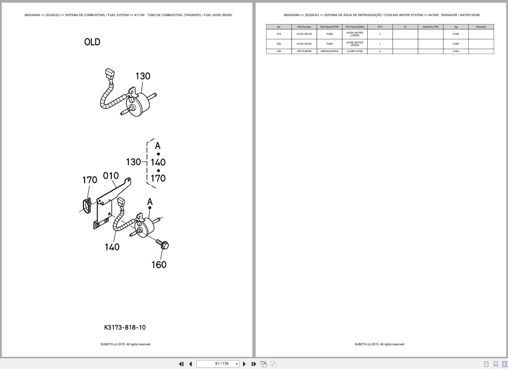 Kubota Zero Turn Mower ZD326 EU Spare Parts Catalog EN PT (2)