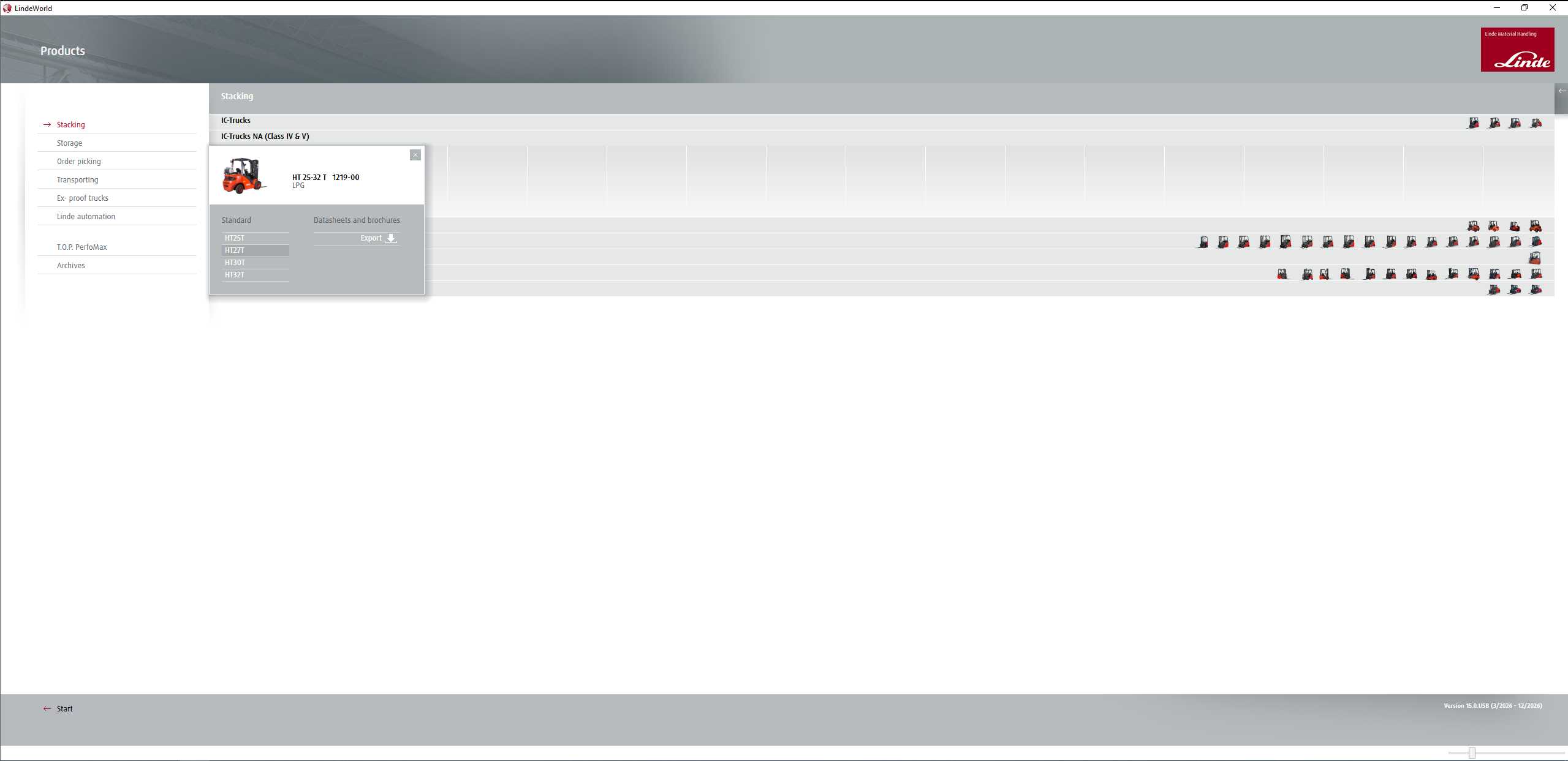 LindeWorld V15 03.2026 – 12.2026 General Information Product Program 3