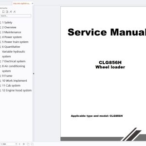 Liugong Wheel Loader CLG856H Service Manual Liugong Wheel Loader Clg856H Service Manual (1)