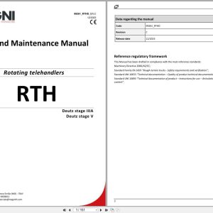 Magni Telescopic Handler RTH Series Use and Maintenance Manual 99261 RTHD 2023 1