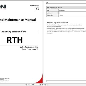 Magni Telescopic Handler RTH Series Use and Maintenance Manual 99744 RTHV 2023 1