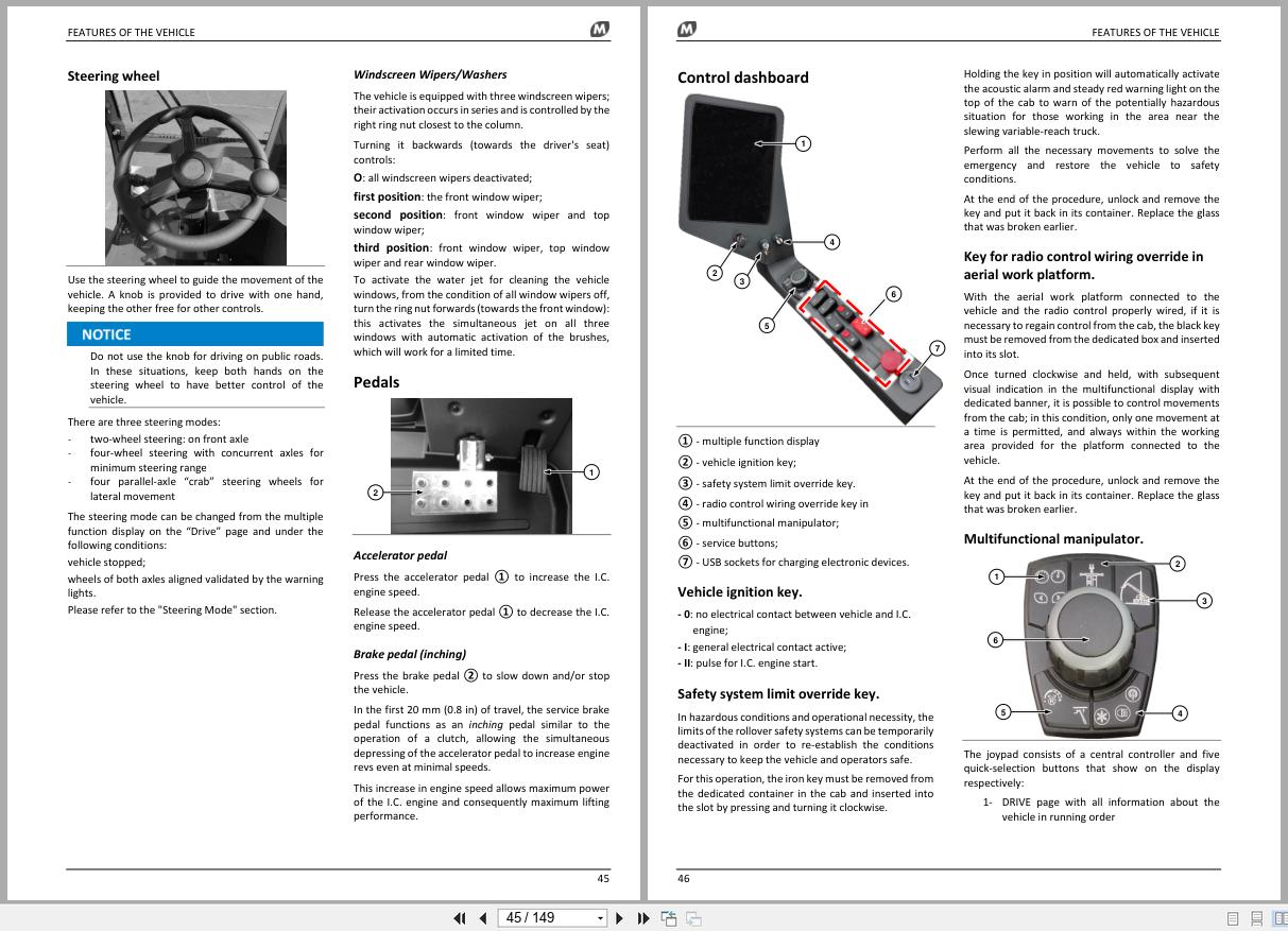 Magni Telescopic Handler RTH Series Use and Maintenance Manual 99744 RTHV 2023 2
