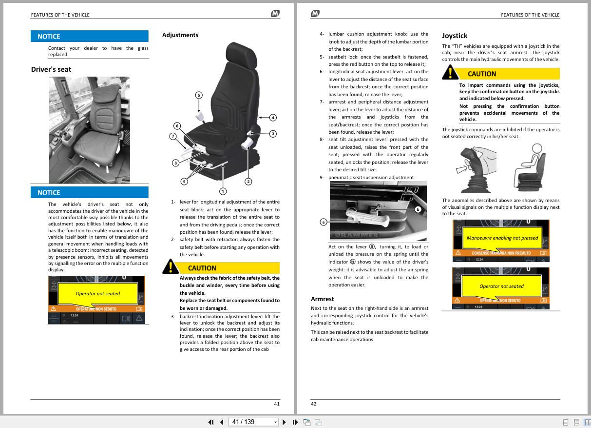 Magni Telescopic Handler TH55 Use and Maintenance Manual 100040 TH55 1 2024 2