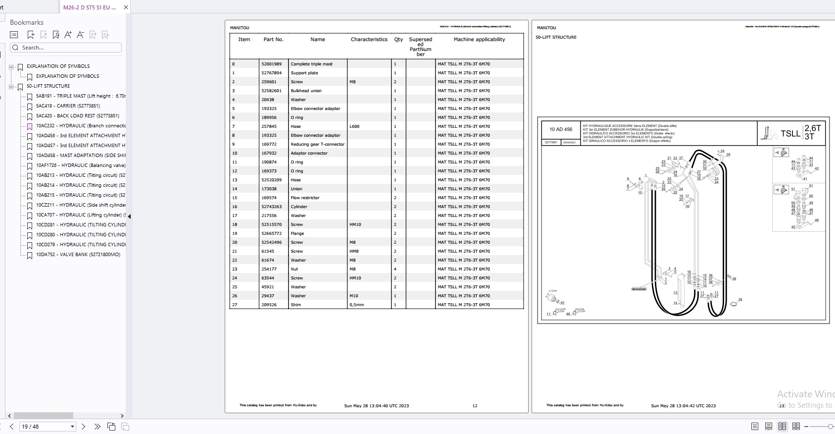 Manitou Forklift M M X Series Service Operator Part Manual Update 2024 (4)