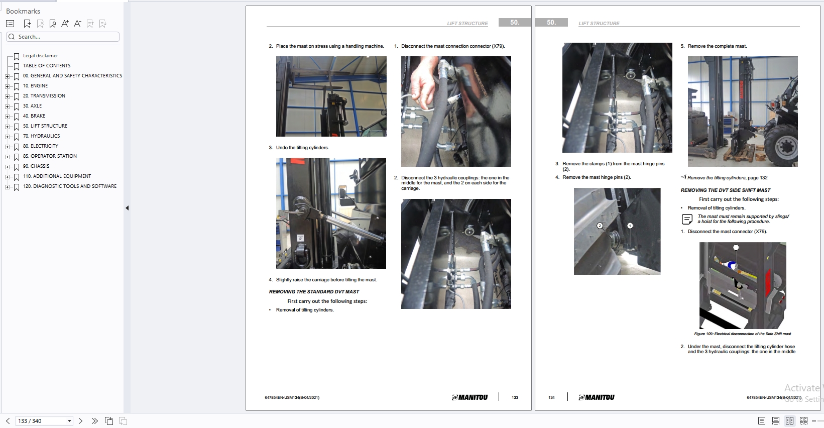 Manitou Forklift M M X Series Service Operator Part Manual Update 2024 (6)