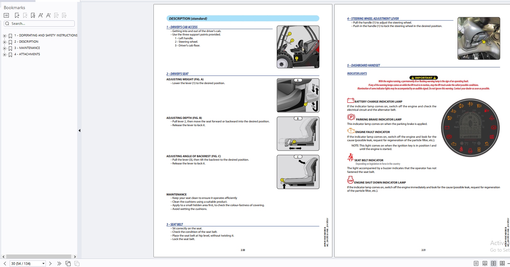 Manitou Forklift MC MC X Series Service Operator Part Manuals Update 2024 (3)