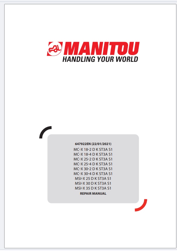 Manitou Forklift MC MC X Series Service Operator Part Manuals Update 2024 (5)