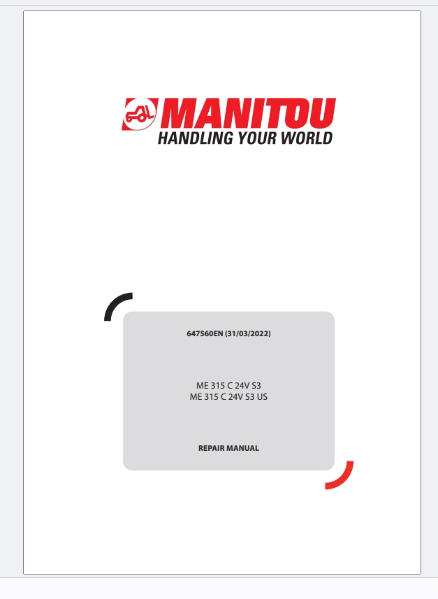 Manitou Forklift ME Series Repair Part Operator Manuals Update 2024 (2)