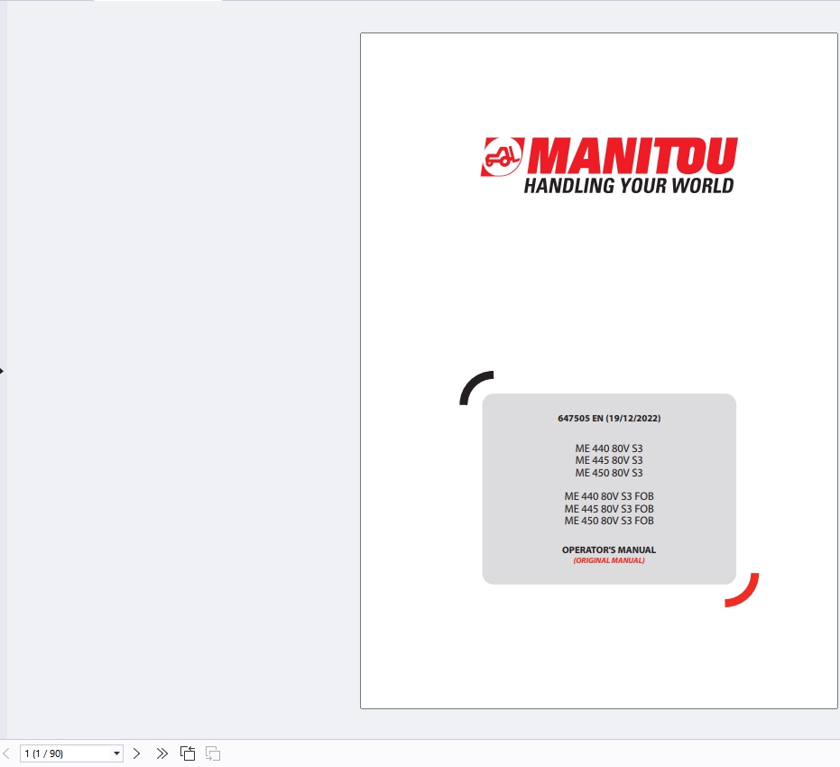 Manitou Forklift ME Series Repair Part Operator Manuals Update 2024 (3)