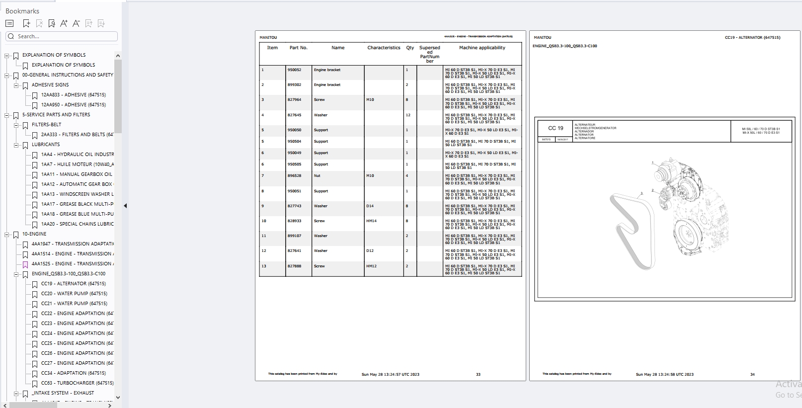 Manitou Forklift MI MI X Series Repair Operator Part Manual Update 2024 (5)