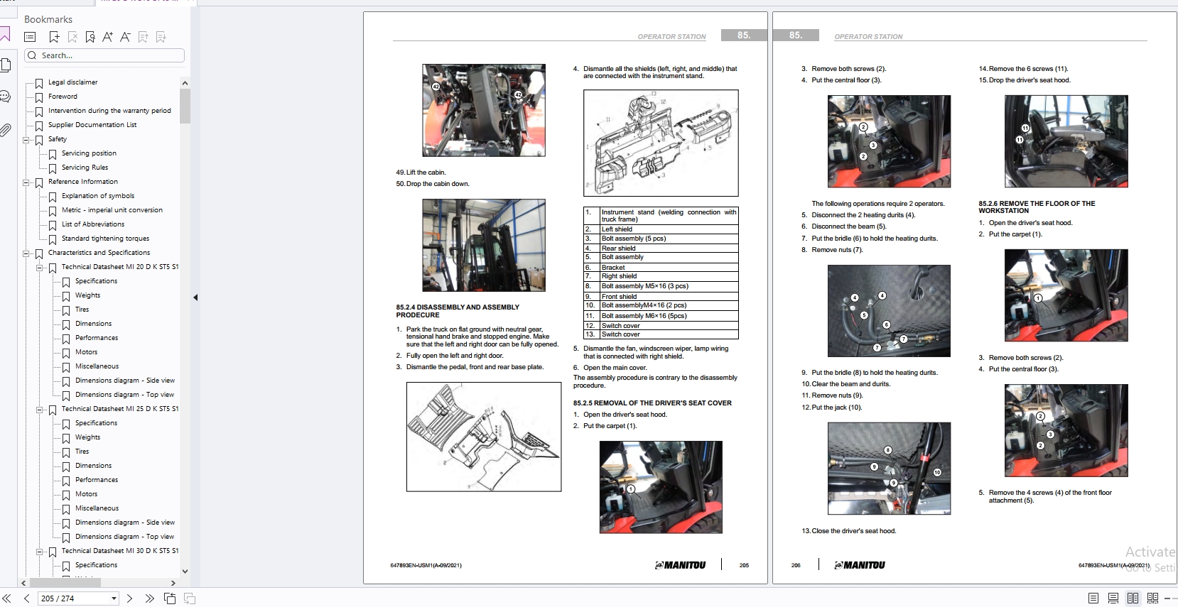 Manitou Forklift MI MI X Series Repair Operator Part Manual Update 2024 (6)