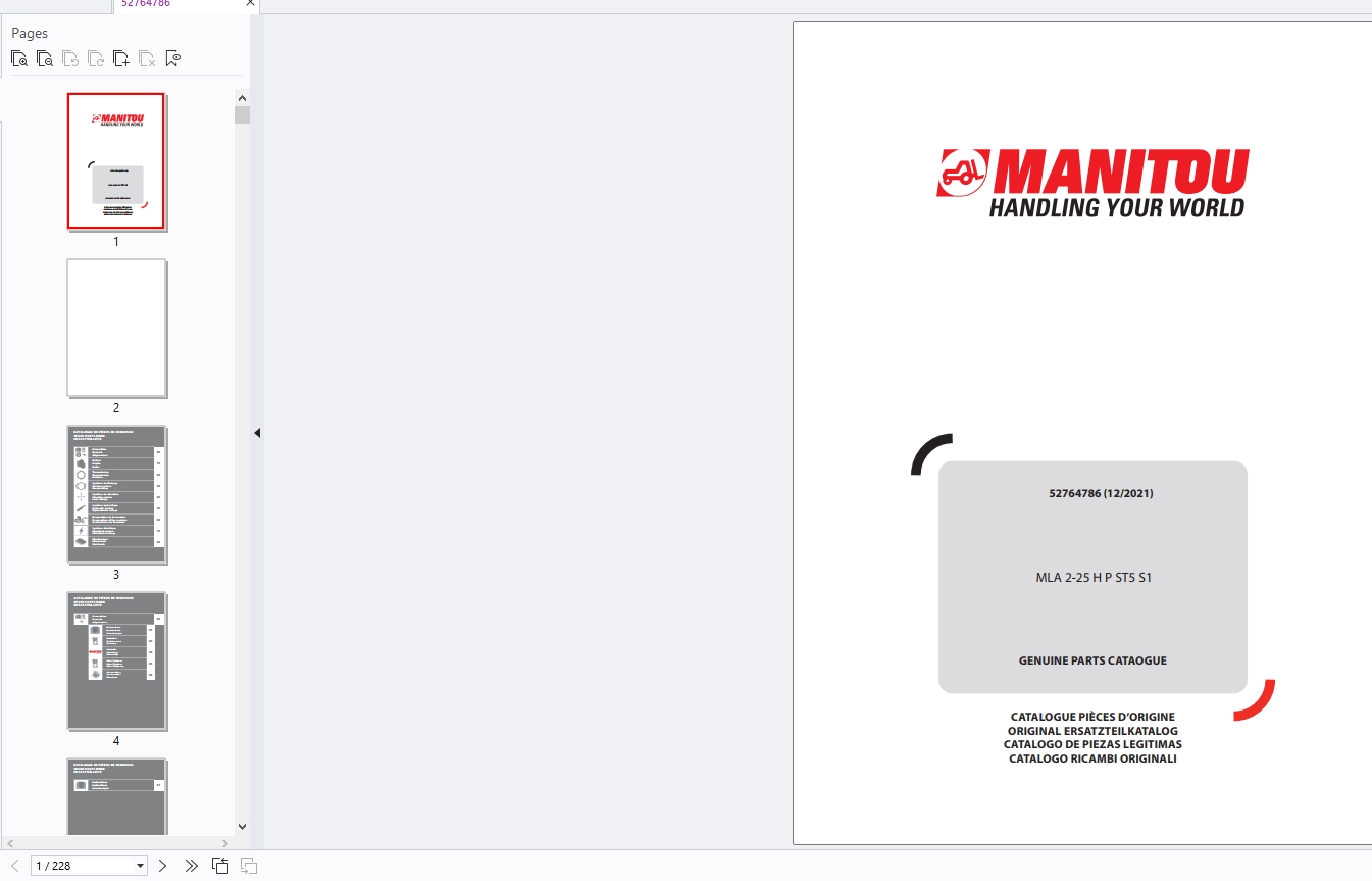 Manitou Telehandler MLA MLA T Series Service Operator Part Manual Update 2024 (2)