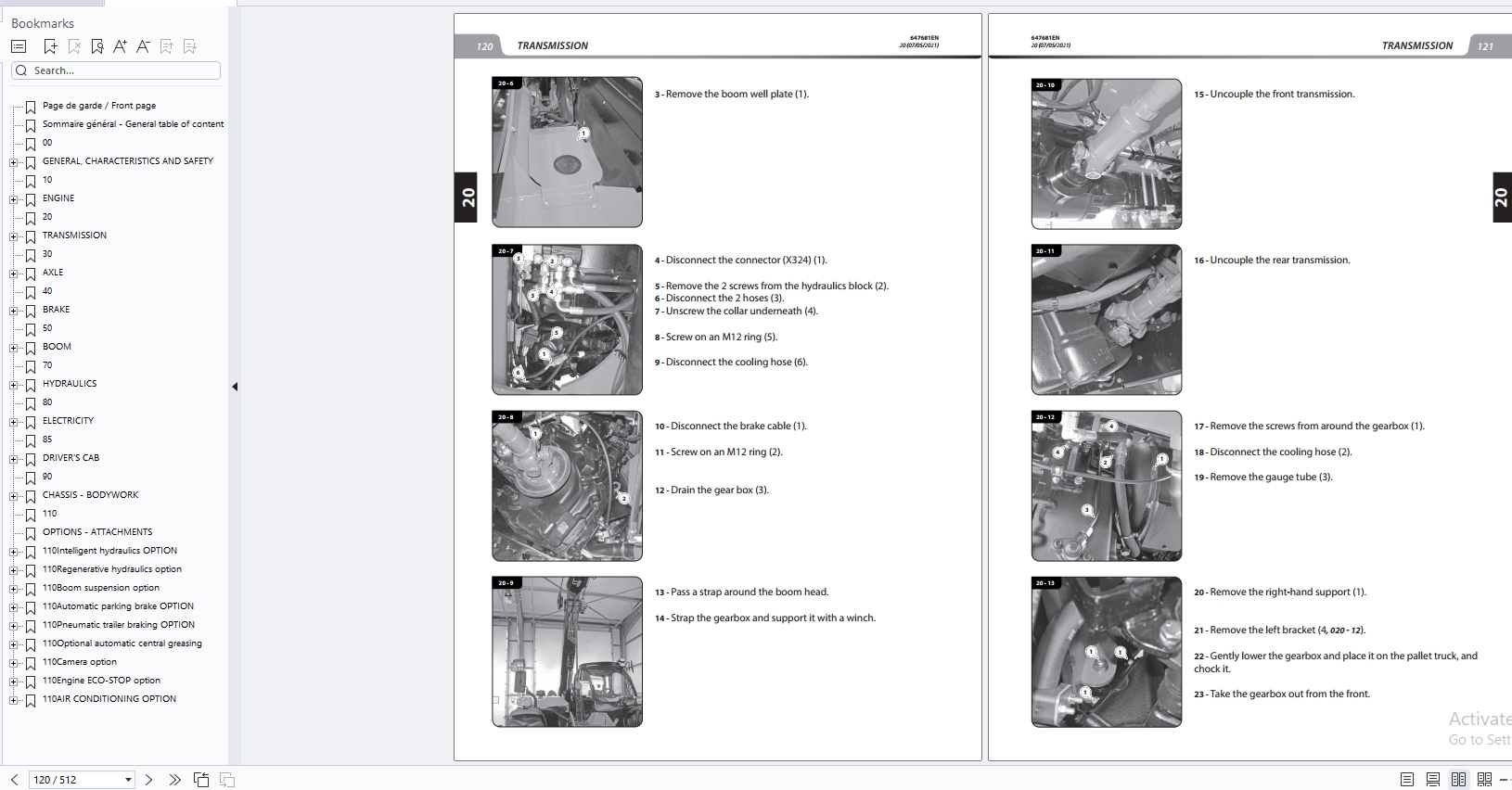 Manitou Telescopic Handlers MHT MHT X Series Service Operator Part Manual Update 2024 (6)
