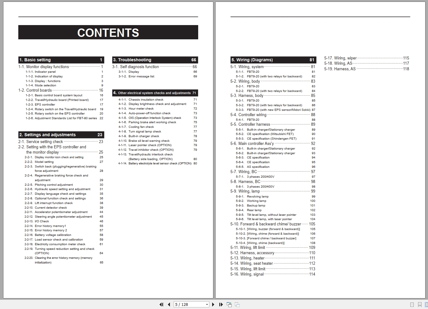 Nichiyu Forklift 80 Series FBT9P 80 To FBT20PBN 80 Troubleshooting Manual SM12 001 R4 2