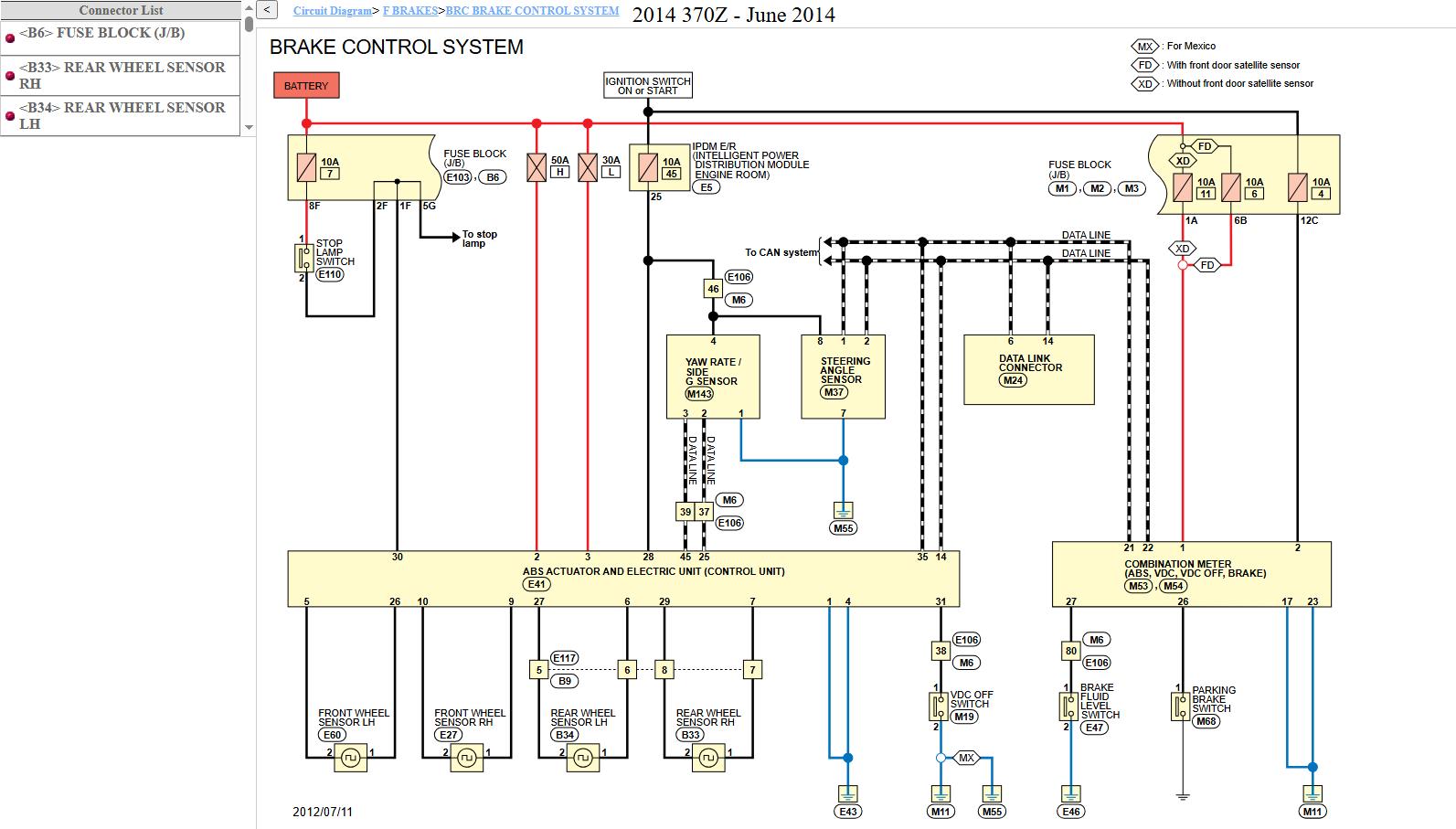 Nissan 370Z Z34 2014 June 2014 Service Manual Wiring Diagrams (3)