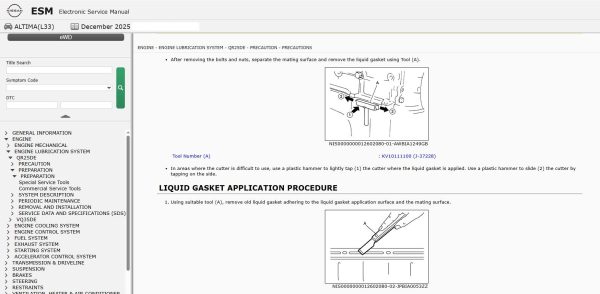Nissan Altima L33 2016 December 2025 Service Manual Wiring Diagrams (2)