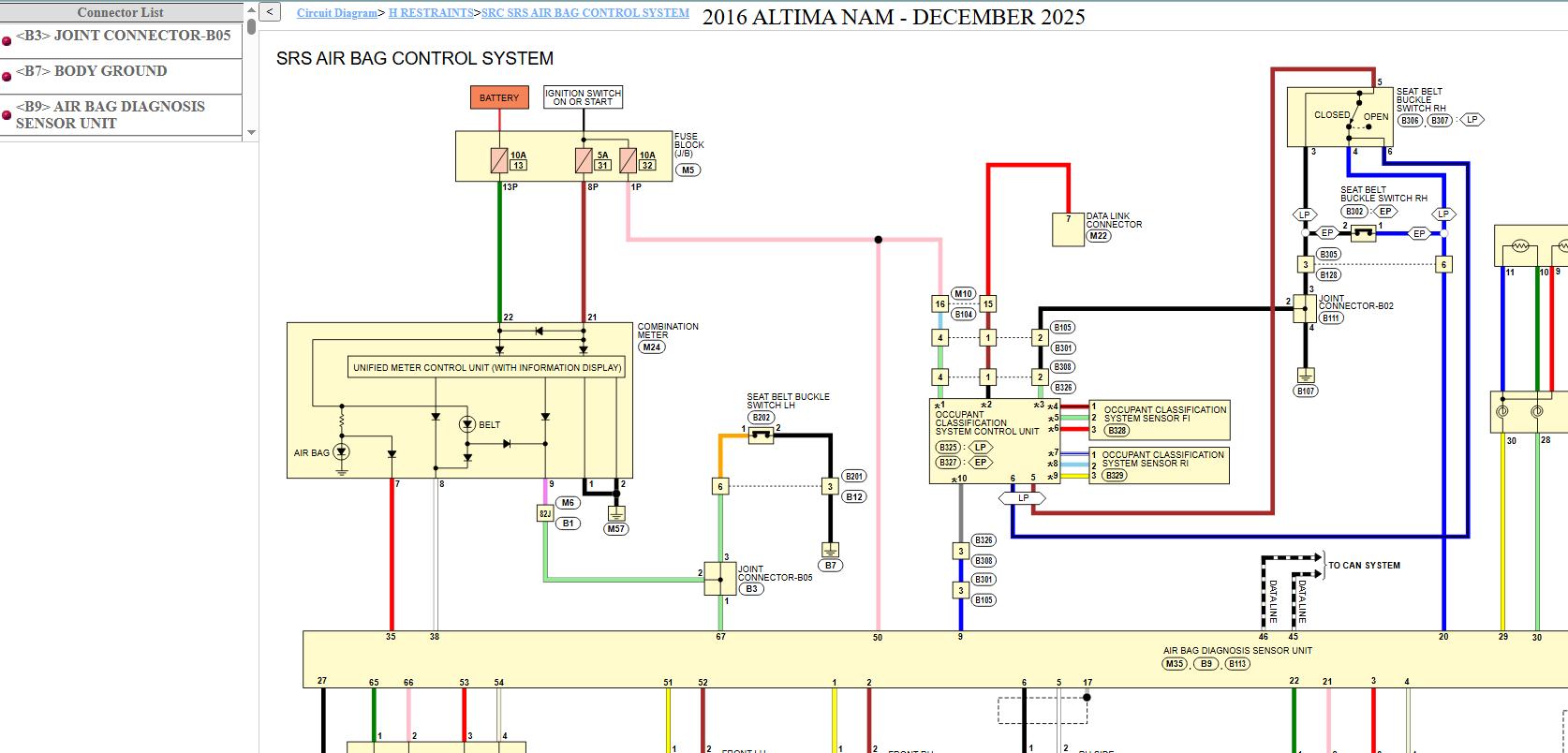 Nissan ALTIMA L33 2016 December 2025 Service Manual Wiring Diagrams (3)
