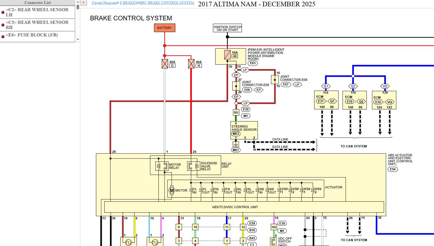 Nissan ALTIMA L33 2017 December 2025 Service Manual Wiring Diagrams (3)