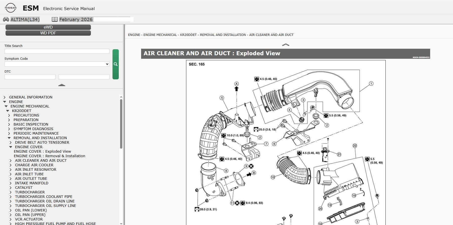 Nissan ALTIMA L34 2021 February 2026 Service Manual Wiring Diagrams (2)