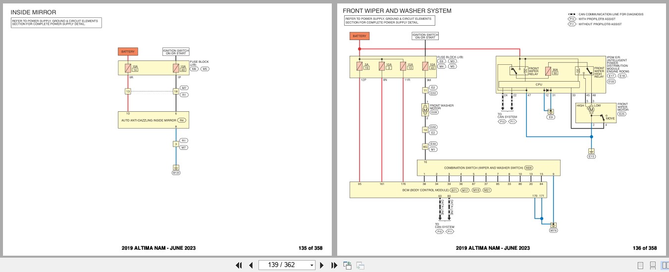 Nissan ALTIMA NAM 2019 JUNE 2023 Electrical Wiring Diagrams (3)