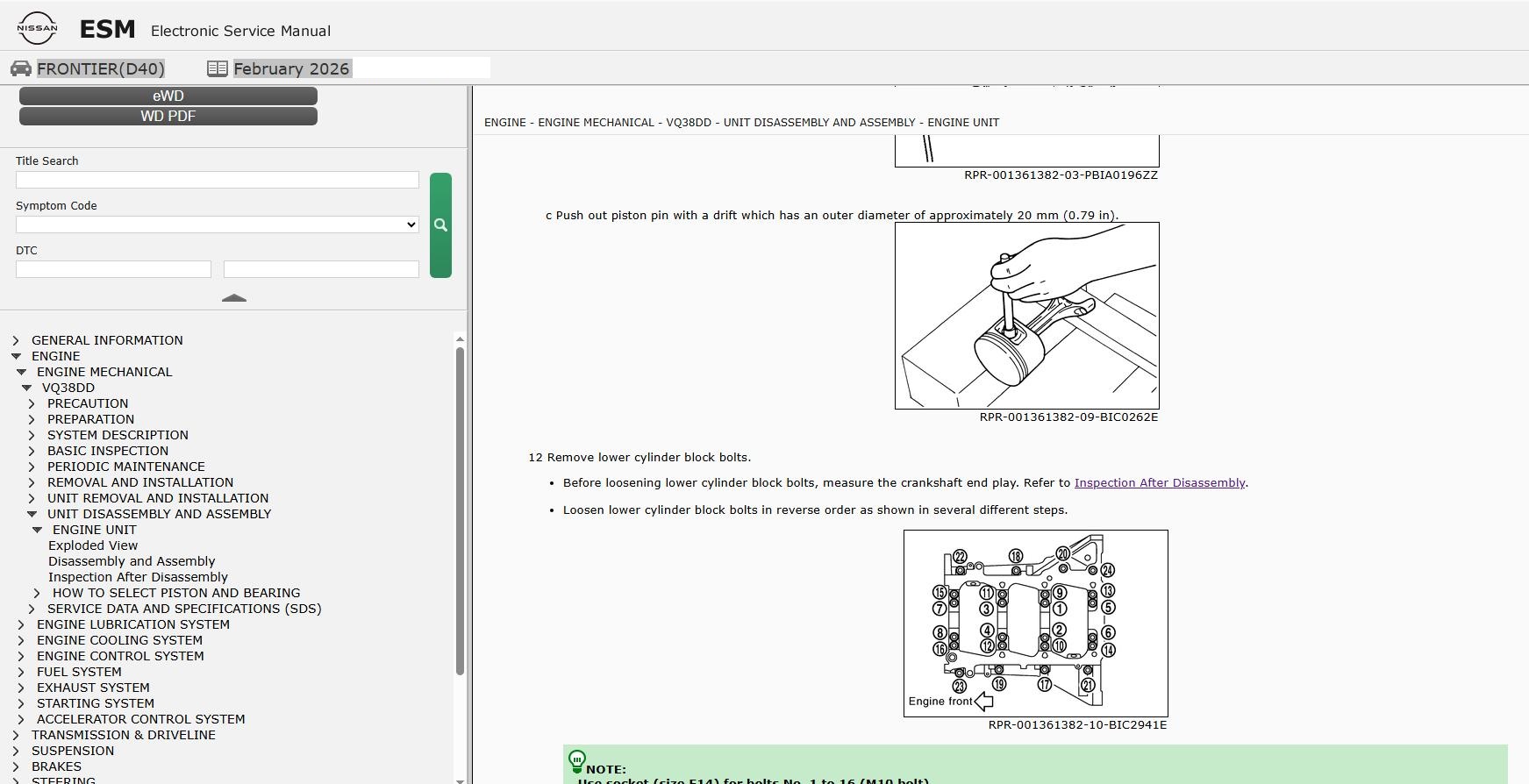 Nissan FRONTIER D40 2020 February 2026 Service Manual Wiring Diagrams (2)