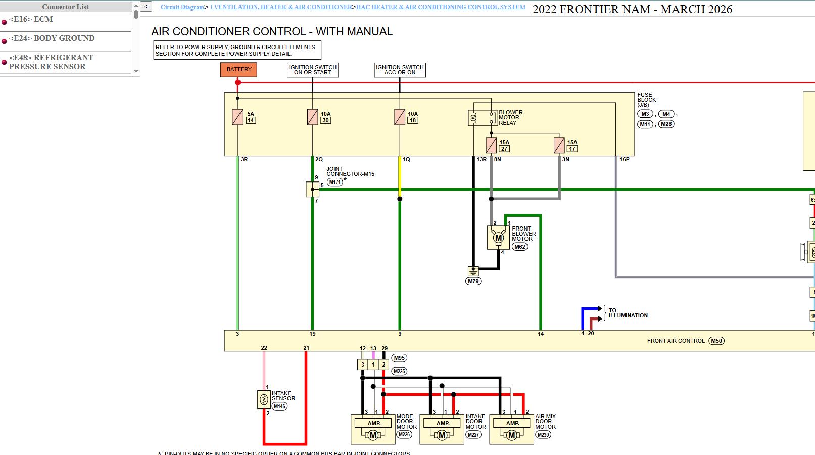 Nissan FRONTIER D41 2022 March 2026 Parts Service Manual Wiring Diagrams (3)