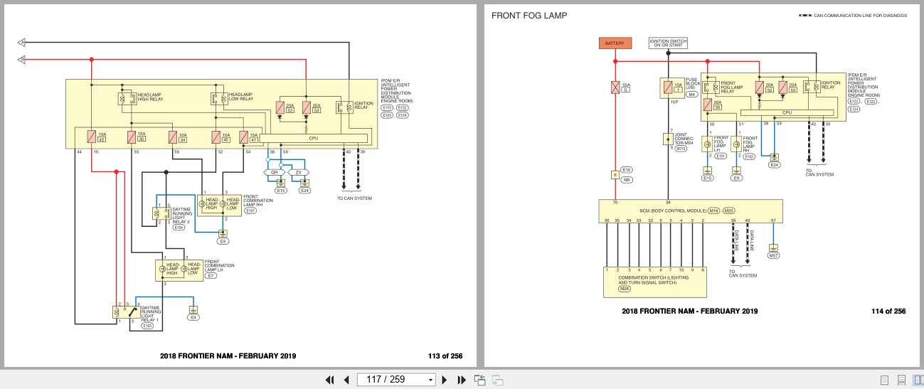 Nissan FRONTIER NAM 2018 FEBRUARY 2019 Electrical Wiring Diagrams (2)