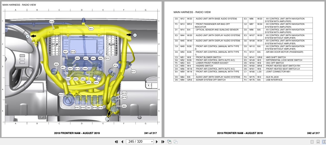 Nissan FRONTIER NAM 2019 AUGUST 2019 Electrical Wiring Diagrams (3)