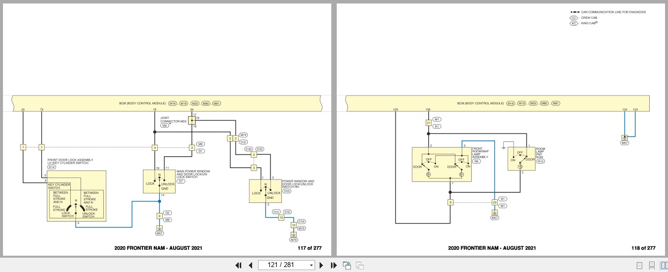 Nissan FRONTIER NAM 2020 AUGUST 2021 Electrical Wiring Diagrams (3)