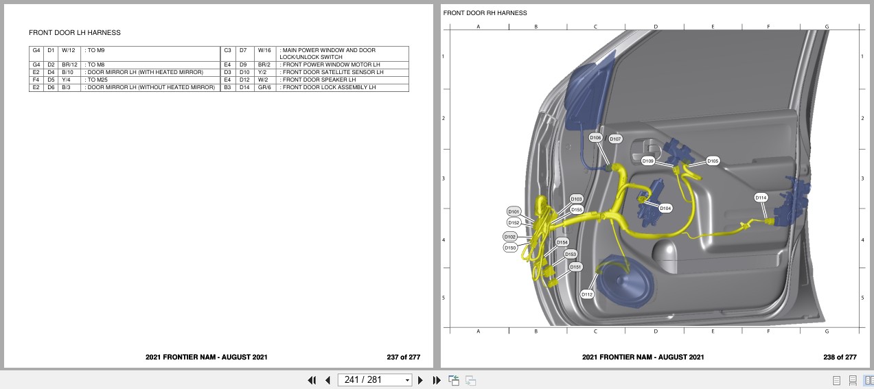 Nissan FRONTIER NAM 2021 AUGUST 2021 Electrical Wiring Diagrams (3)