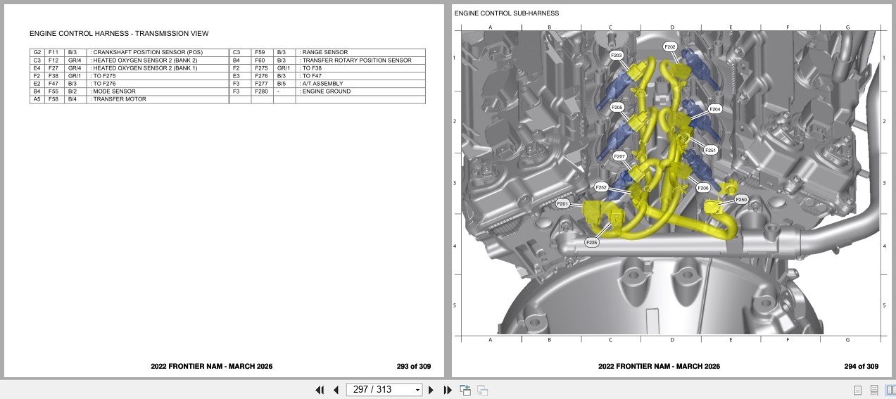Nissan FRONTIER NAM 2022 MARCH 2026 Electrical Wiring Diagrams (3)