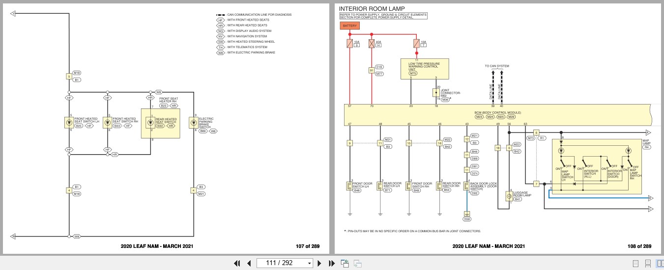 Nissan LEAF NAM 2020 MARCH 2021 Electrical Wiring Diagrams (3)