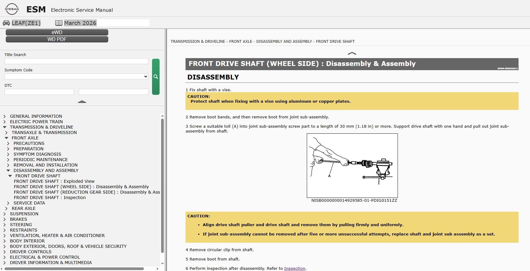 Nissan LEAF ZE1 2023 March 2026 Service Manual Wiring Diagrams (2)