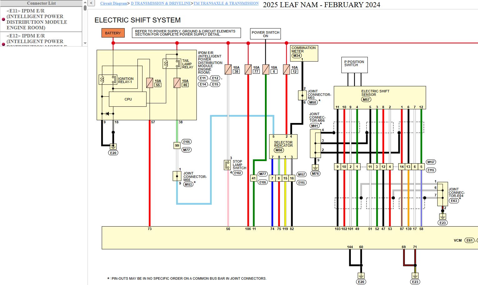 Nissan LEAF ZE1 2025 September 2025 Service Manual Wiring Diagrams (3)