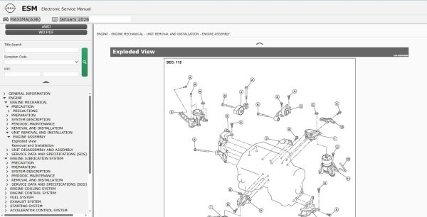 Nissan Maxima A36 2018 January 2026 Service Manual Wiring Diagrams (2)