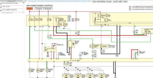 Nissan Maxima A36 2018 January 2026 Service Manual Wiring Diagrams (3)
