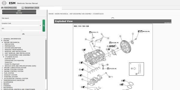 Nissan Maxima A36 2021 December 2025 Service Manual Wiring Diagrams (2)