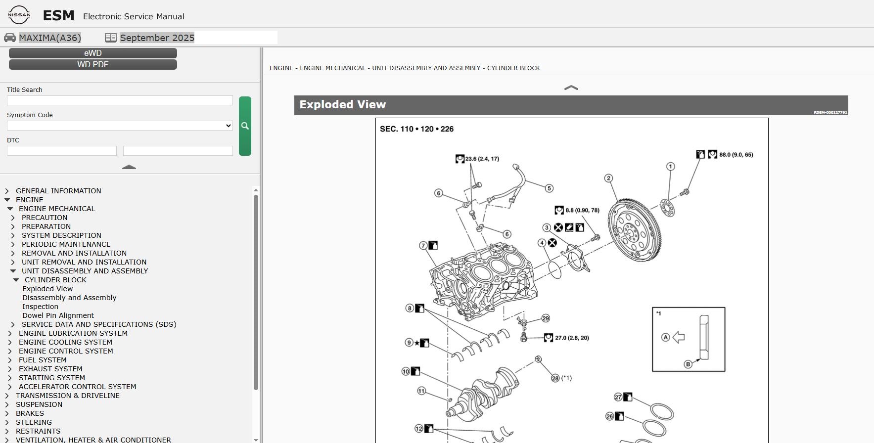 Nissan MAXIMA A36 2022 September 2025 Service Manual Wiring Diagrams (2)