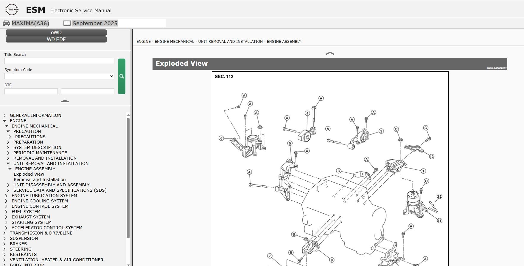 Nissan MAXIMA A36 2023 September 2025 Service Manual Wiring Diagrams (2)