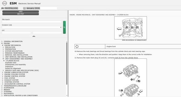Nissan Maxima A36 January 2026 Service Manual Wiring Diagrams (2)