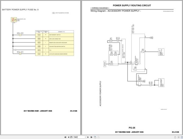Nissan Maxima Nam 2017 January 2026 Electrical Wiring Diagrams (2)