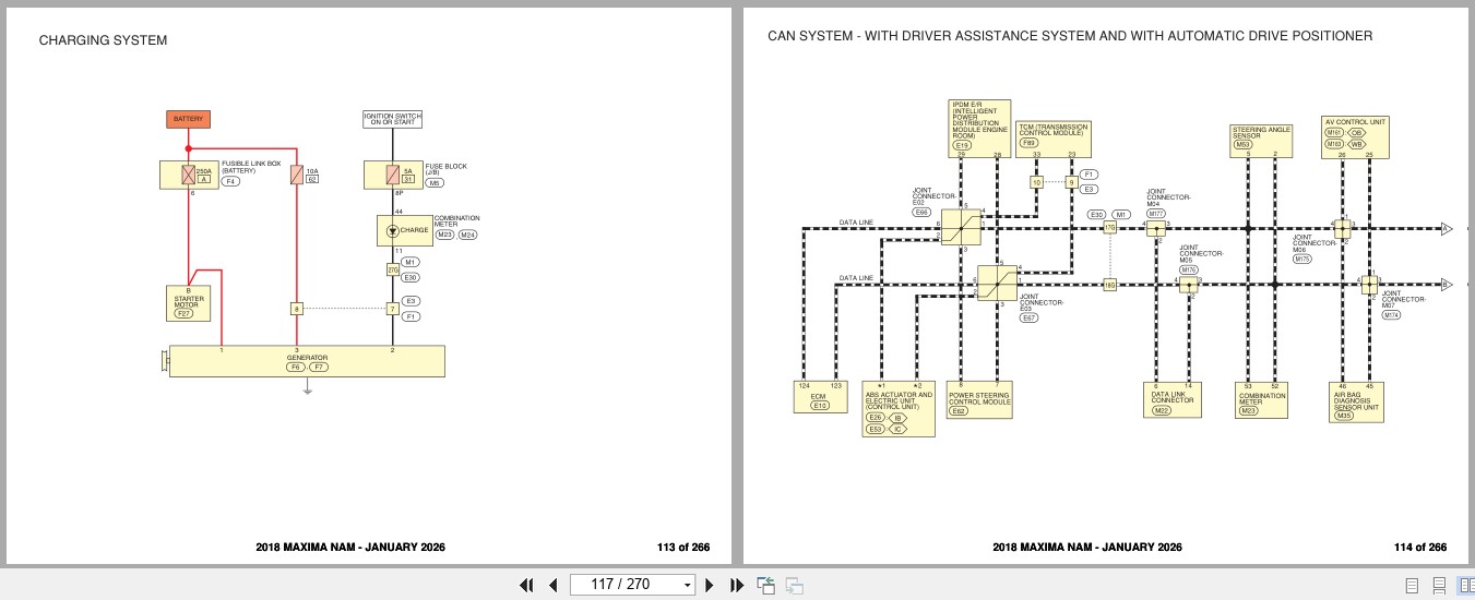 Nissan MAXIMA NAM 2018 JANUARY 2026 Electrical Wiring Diagrams (3)